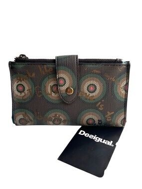 Desigual MONE_Half Logo Raffia_V, Bi-Fold Wallet Women's, 12, Wit, 12